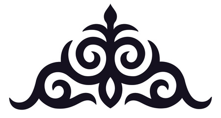 Traditional Central Asian ornament element