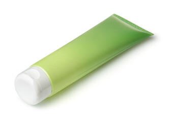 Green blank plastic cosmetic tube