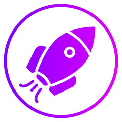 rocket gradient icon