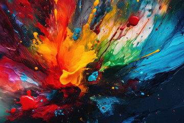 Obraz na płótnie Canvas Dynamic Abstract Background with Vibrant Brushstrokes
