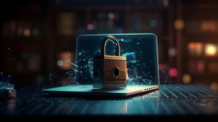 デジタルセキュリティとデータ保護の概念を表現したイメージ No.012 | Image Depicting the Concepts of Digital Security and Data Protection Generative AI