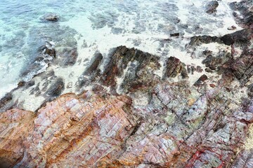 sea, mountains, beach, bridge, sky