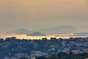 Naples is one of the most ancient cities in Europe.This is a top view of Naples, Italy. It is such a beautiful and nice nature.
