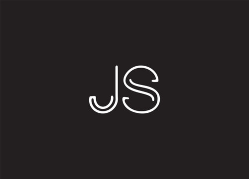 JS Modern Initial letters Logo Design