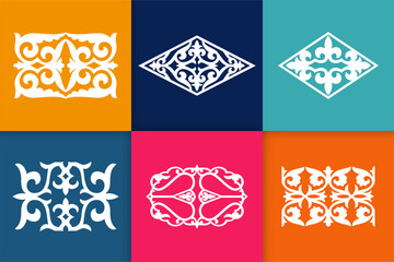 Mandalas. Vintage decorative elements. Six ethnic mandala patterns set Oriental pattern, vector illustration. Islam, Arabic, Indian, Turkish, Pakistan, Chinese, ottoman motif ethnic Mandala ornament