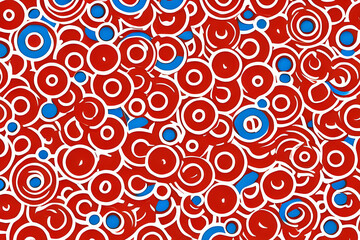 Fototapeta premium Abstract donuts background, Generative AI