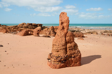 ROCK FORMATION ON BEACH