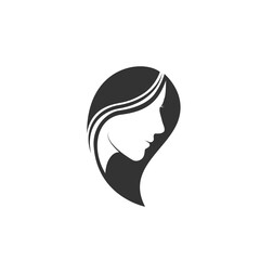 girl hairs cosmetic logo and icons design