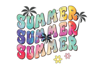 Summer Summer Summer Retro Summer Sublimation T-shirt Design