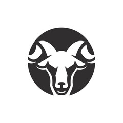 goat head vector logo icon illustration