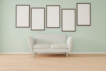Photo frame mock up 3d rendering