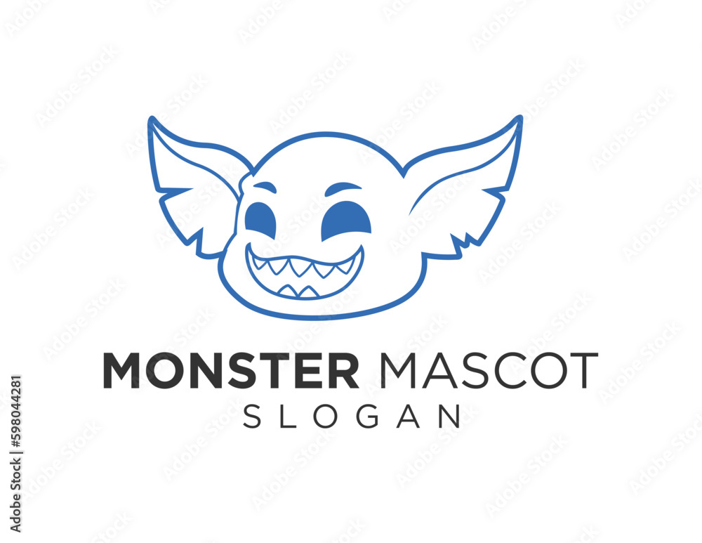 Aufkleber logo design about monster on a white background. created using the coreldraw application.