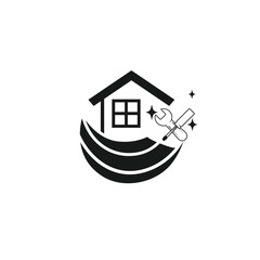 home cleaning logo design 