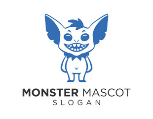 Logo design about Monster on a white background. created using the CorelDraw application.