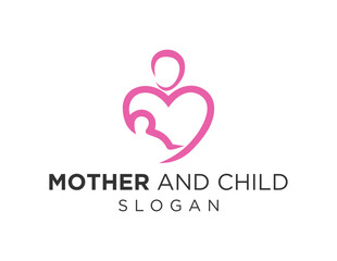 Logo design about Mother And baby on a white background. created using the CorelDraw application.