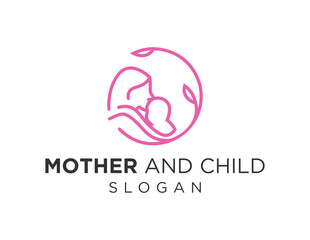 Logo design about Mother And baby on a white background. created using the CorelDraw application.