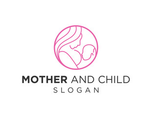 Logo design about Mother And baby on a white background. created using the CorelDraw application.