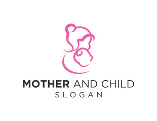 Logo design about Mother And baby on a white background. created using the CorelDraw application.