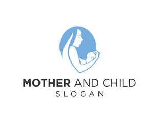 Logo design about Mother And baby on a white background. created using the CorelDraw application.