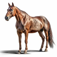 Obraz premium Horse isolated on white background (Generative AI)