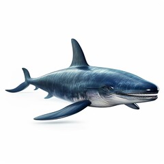 Fototapeta premium Blue Whale isolated on white background (Generative AI)