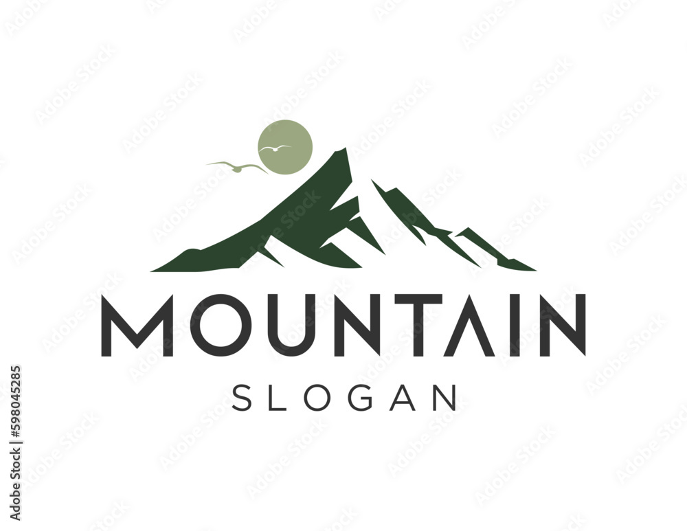 Aufkleber logo design about mountain on a white background. created using the coreldraw application.