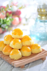 Delicious Nastar Cookies or Indonesian Pineapple Cookies, 
These small cookies have a buttery melting texture in the mouth with sweet pineapple jam filling.