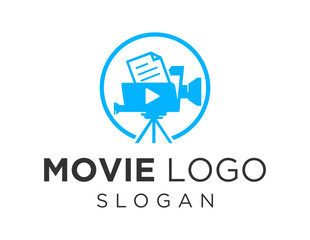 Logo design about Movie on a white background. created using the CorelDraw application.