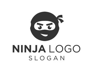 Logo design about Ninja on a white background. created using the CorelDraw application.