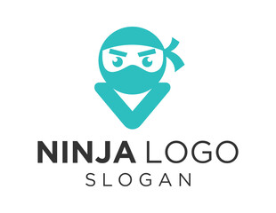 Logo design about Ninja on a white background. created using the CorelDraw application.