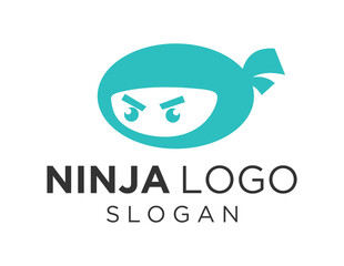 Logo design about Ninja on a white background. created using the CorelDraw application.