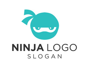 Logo design about Ninja on a white background. created using the CorelDraw application.