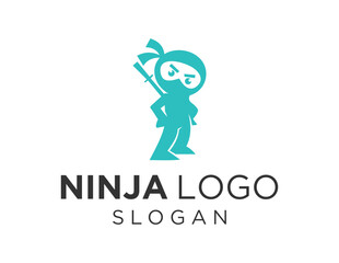 Logo design about Ninja on a white background. created using the CorelDraw application. © fatin