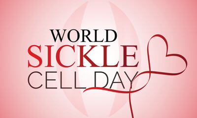 Vector illustration on the theme of World Sickle Cell day observed each year on June 19th.banner design template Vector illustration background design.