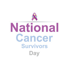 National Cancer survivors day is observed every year in June. banner design template Vector illustration background design.