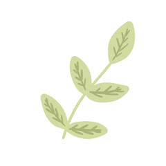 Peaceful Floral Leaf Element