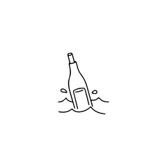 vector illustration of bottle with water concept