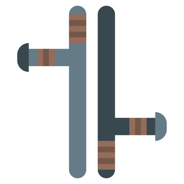 tonfa line icon,linear,outline,graphic,illustration