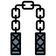 nunchaku line icon,linear,outline,graphic,illustration