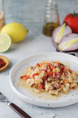 Ceviche, a fish dish of the cuisine of Peru