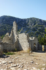 Fototapeta na wymiar Ancient ruins Olympos city in CIrali, Antalya provence, Turkey