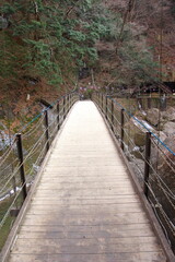 Suspension bridge over Takigawa, Ibaraki Prefecture