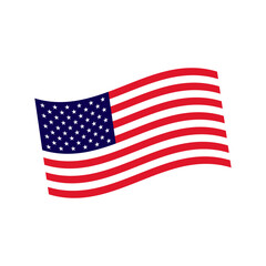 Beautiful ceremonial flag of America in vector version 