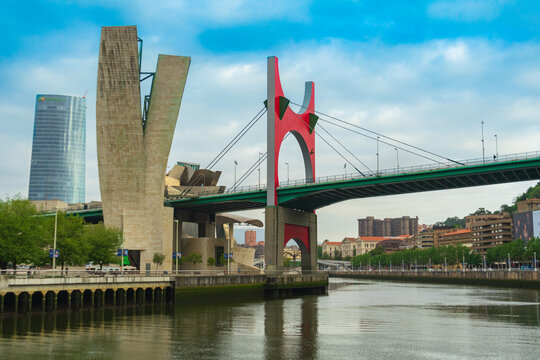La salve zubia bridge in spanish city Bilbao.