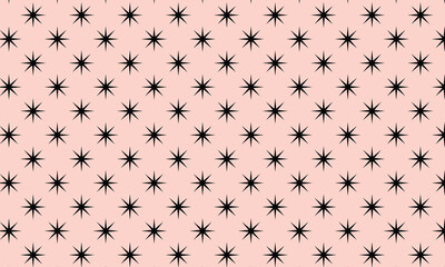 abstract seamless black star pattern vector.