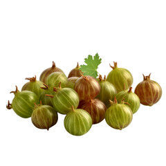 gooseberries isolated on white background