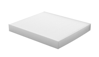 Car air filter on a white background