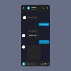 Vector Illustration chatting with friends interface template