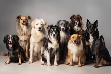 group of dogs, generative AI