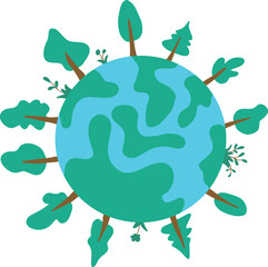 Earth day, environmental protection vector illustration